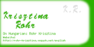 krisztina rohr business card